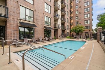 our apartments have a large swimming pool in front of our building